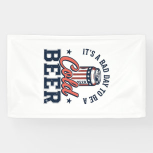 Lona Camiseta vectorial vintage de cerveza fría patriót