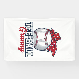 Lona Camiseta Vintage de béisbol Tee Ball Granny Bow_1