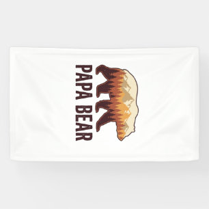 Lona Camiseta vintage de bosque de silueta de oso Papa 