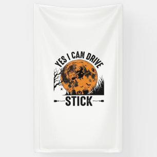 Lona Camiseta Vintage de Bruja Divertida para Conducir