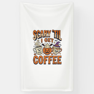 Lona Camiseta Vintage de Café de Halloween Espantoso Ha