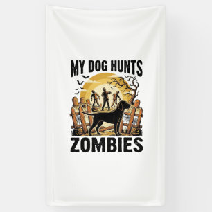 Lona Camiseta Vintage de Halloween de Perro Cazador de 