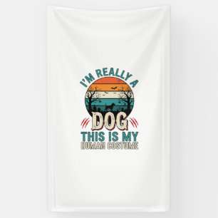 Lona Camiseta Vintage de Halloween de Perro Divertido c