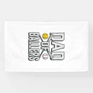 Lona Camiseta Vintage de Papá de Softbol y Béisbol de B