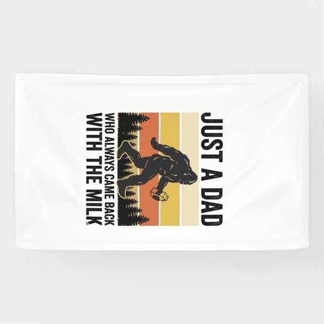 Lona Camiseta Vintage Divertida Papá Volvió Con la Lech (Horizontal)