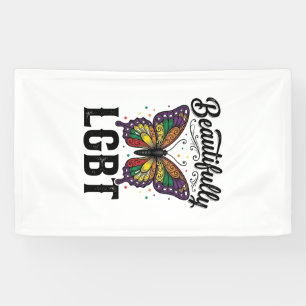 Lona Camiseta Vintage Orgullo Mariposa LGBT Hermosa_1