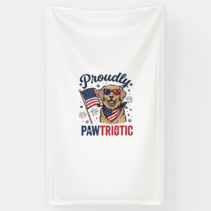 Lona Camiseta vintage patriótica de perro Pawtriotic_1