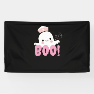 Lona Camisetas de enfermería de Halloween ¡Boo femenino