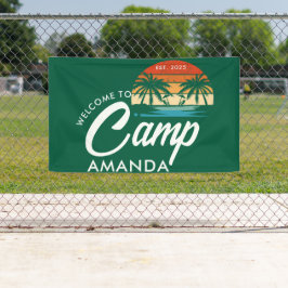 Lona Campamento de playa personalizado para despedida d