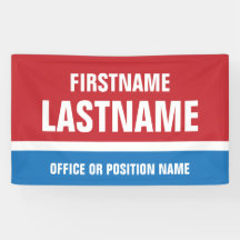 Campaña electoral azul blanco rojo