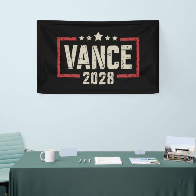 Lona Campaña electoral de Vance 2028 presidente bandera (Feria)