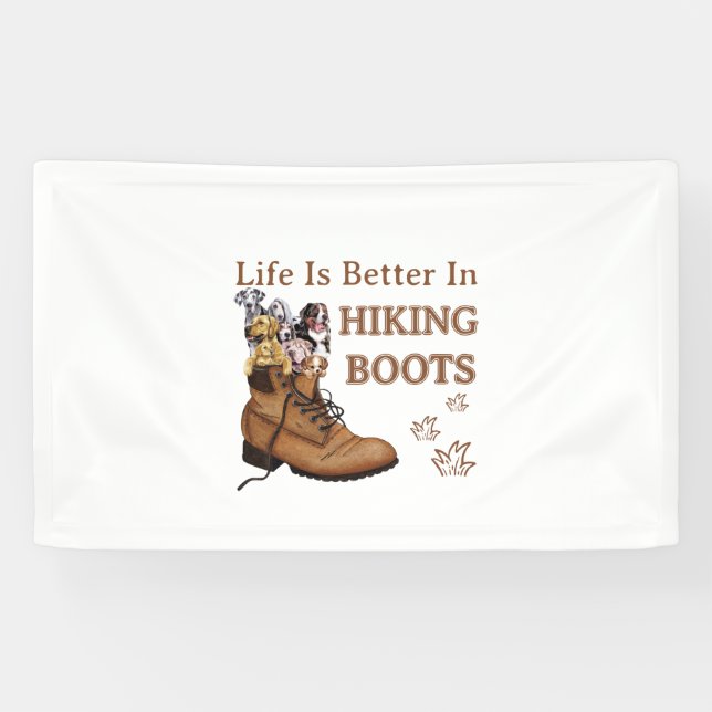 Lona Camper Gift | Life Is Better In Hiking Boots Dog (Horizontal)
