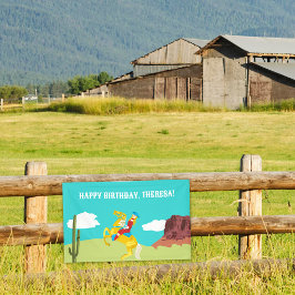 Lona Campy Cowgirl occidental en cumpleaños de Personal