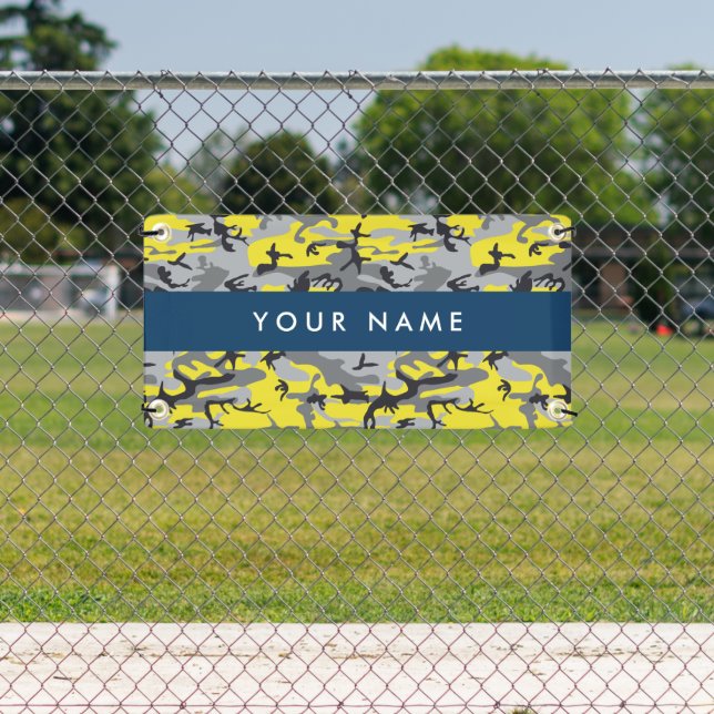 Lona Camuflaje amarillo y gris Tu nombre personaliza (in situ)