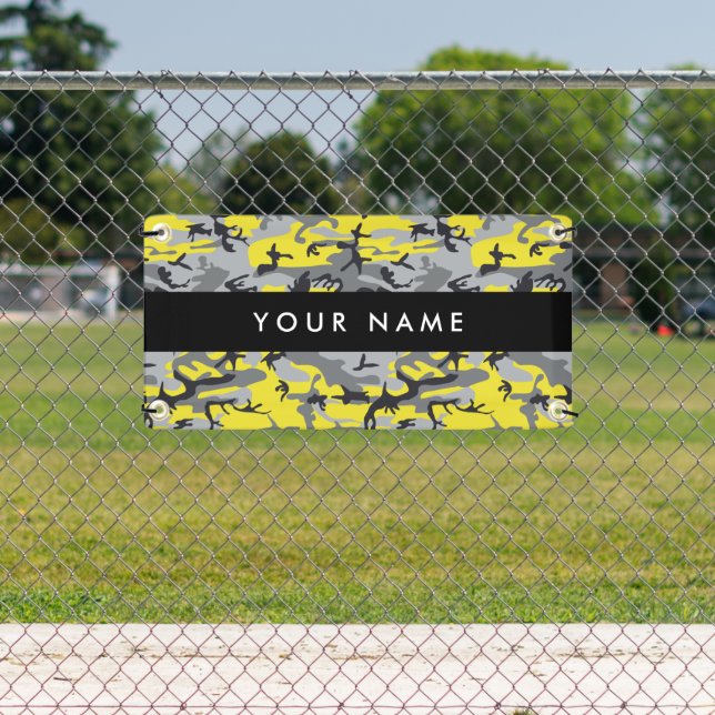 Lona Camuflaje amarillo y gris Tu nombre personaliza (in situ)