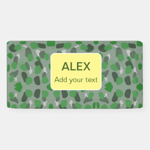 Lona camuflaje verde camuflaje agregar nombre texto esc