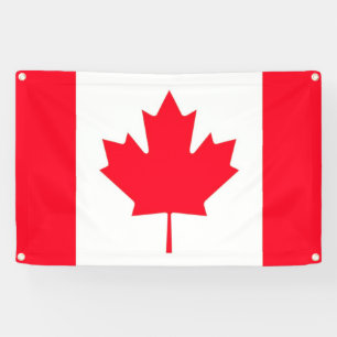 Lona CANADÁ. Bandera canadiense. Estandarte patriótico