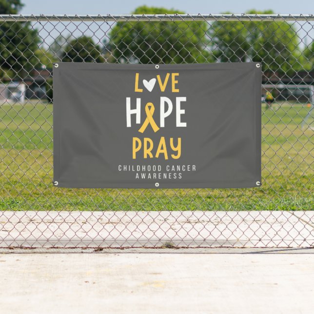 Lona cáncer infantil esperanza de amor rezar Banner al  (In situ)