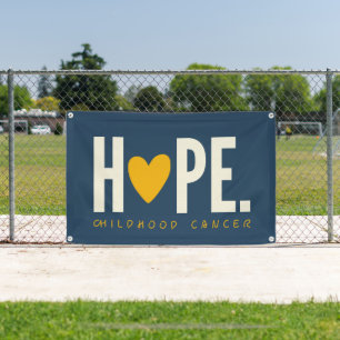 Lona cáncer infantil HOPE corazón Banner Rótulo exterio