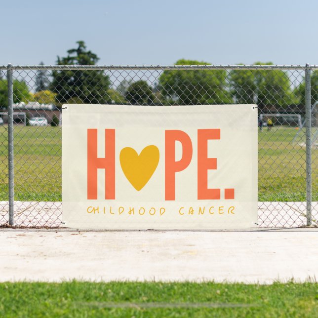 Lona cáncer infantil HOPE corazón Banner Rótulo exterio (in situ)