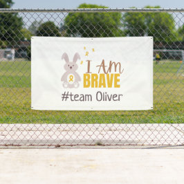 Lona cáncer infantil. nombre personalizado Banner Rótul