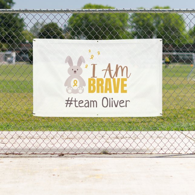 Lona cáncer infantil. nombre personalizado Banner Rótul (In situ)