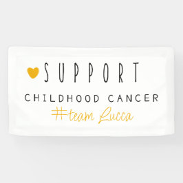 Lona cáncer infantil. Personalizado. Nombre del equipo.