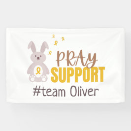 Lona cáncer infantil. Personalizado reza para apoyar el