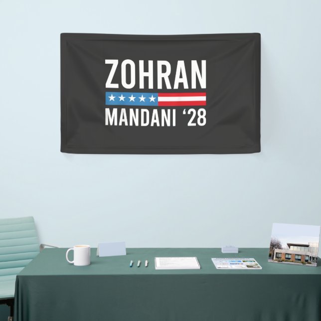 Lona Candidato a Alcalde de NYC Zohran Mamdani Bandera  (Feria)