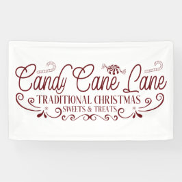 Lona Candy Cane Lane Pasteles tradicionales Polo Norte