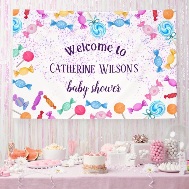 Lona Candy Land Sweets Lollipop Baby Shower (Fiesta)