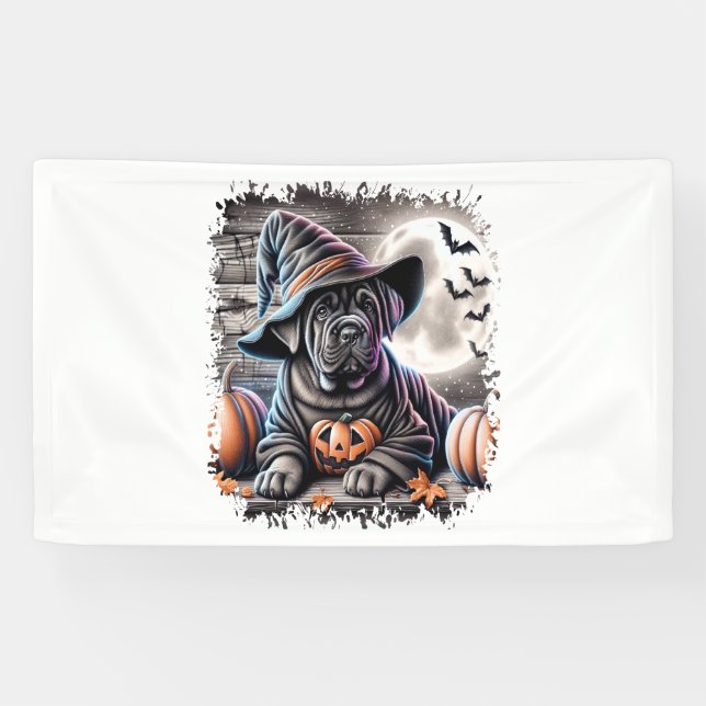 Lona Cane Corso Dog Halloween (Horizontal)