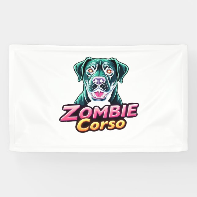 Lona Cane Corso Italiano Mastiff Zombie Dog Halloween E (Horizontal)