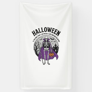 Lona Capa divertida de Halloween de esqueleto cita dise
