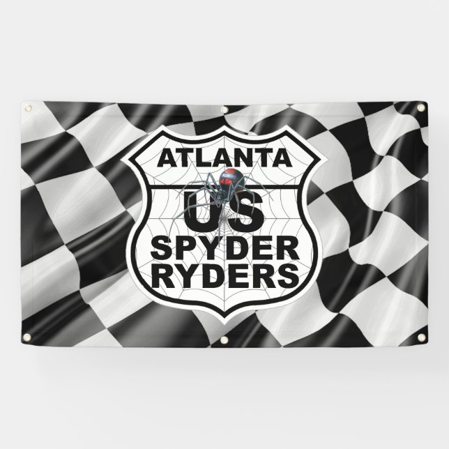 Lona Capítulo de Atlanta - Logo de Banner Finish Flag (Horizontal)