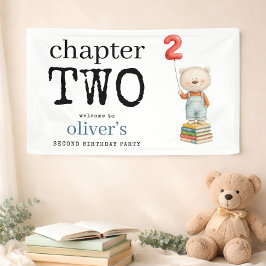 Lona Capítulo Dos Libros de Osito de Peluche Bienvenido