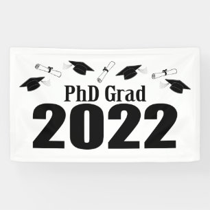 Lona Caps Y Diplomas (Negro) De Grado PhD 2022