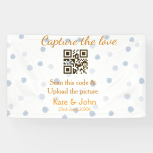 Lona Captura el amor añade escaneo QR subir imagen azul