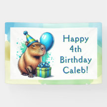Capybara Themed Boy's Birthday Party Personalized