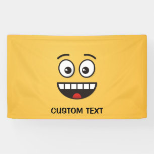 Lona Cara sonriente con boca abierta