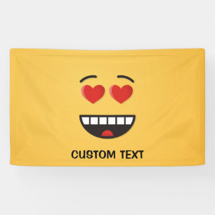 Lona Cara sonriente con ojos en forma de corazón