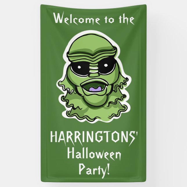 Lona Caracteres de Halloween Cartel de texto personaliz (Vertical)