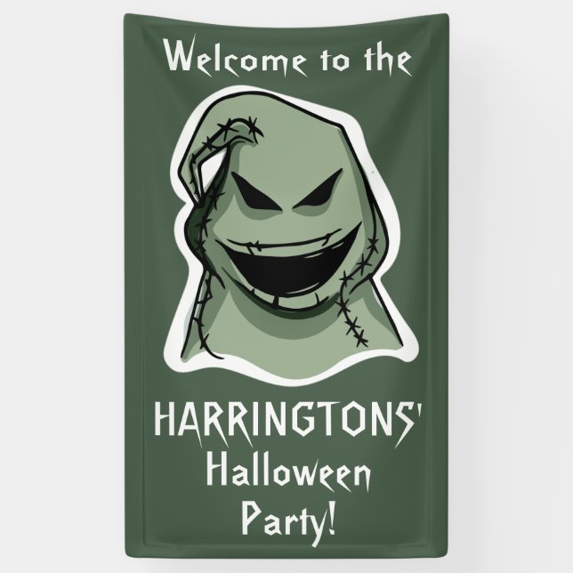 Lona Caracteres de Halloween Cartel de texto personaliz (Vertical)