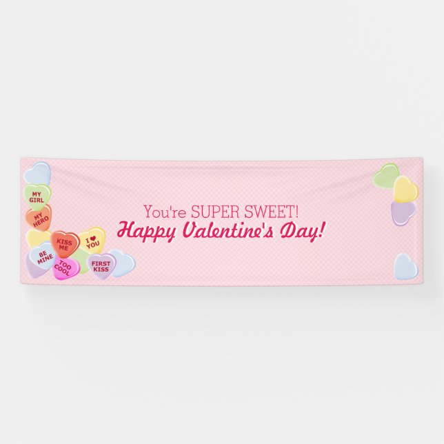 Lona Caramelo de las tarjetas del día de San Valentín (Horizontal)