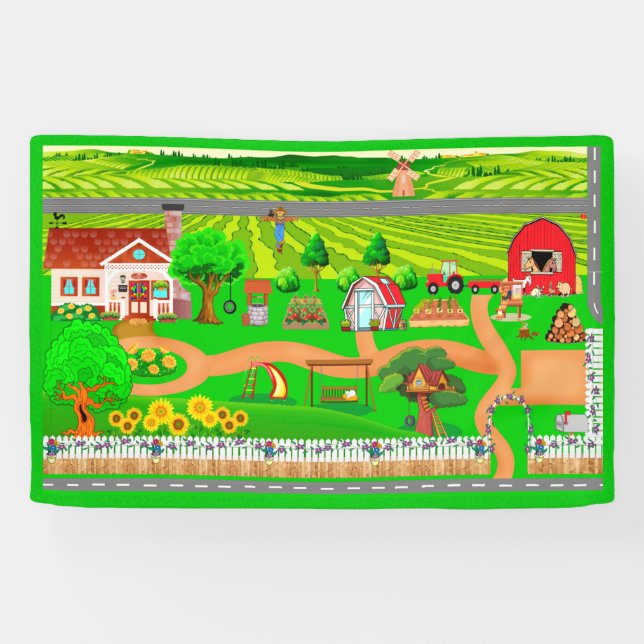 Lona Carreteras agrícolas para automóviles 2 Bandera de (Horizontal)