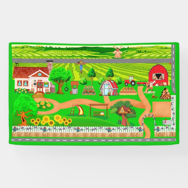 Lona Carreteras agrícolas para coches Banner 3x5 (Horizontal)