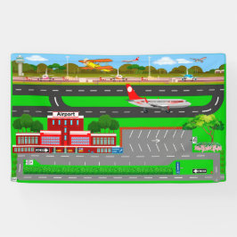 Lona Carreteras del aeropuerto para coches de 3' x 5'