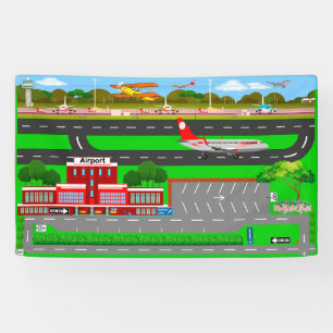 Lona Carreteras del aeropuerto para coches de 3' x 5'