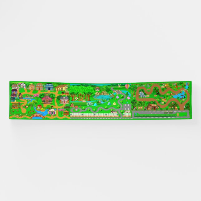 Lona Carreteras Old Town-Camp-Safari para coches 2.5x12 (Horizontal)