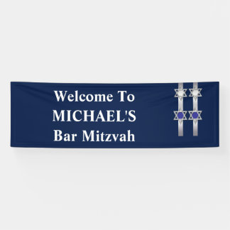 Lona Cartel agradable de los muchachos del mitzvah de